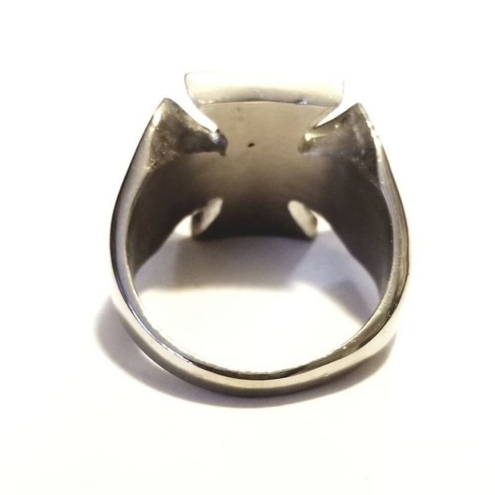 316L stainless steel skull biker hypoallergenic tarnish resistant ring size 13 - Picture 2 of 4